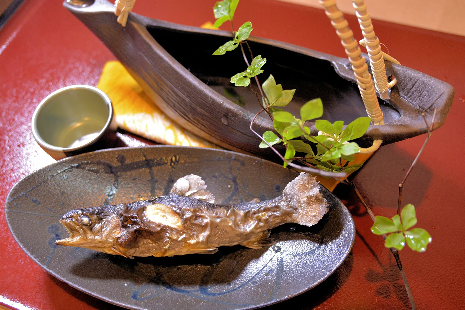 追加料理 岩魚の骨酒